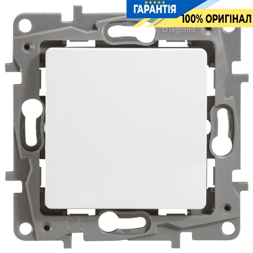 Выключатель 1-клавишный, Legrand Etika 672201 «белый»