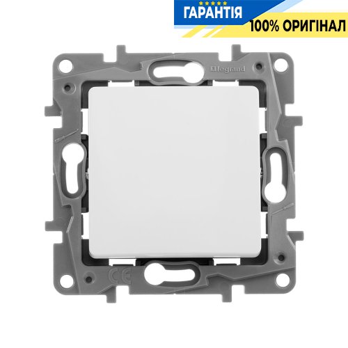 Кнопка 1-клавішна Legrand Etika 672214, «білий»