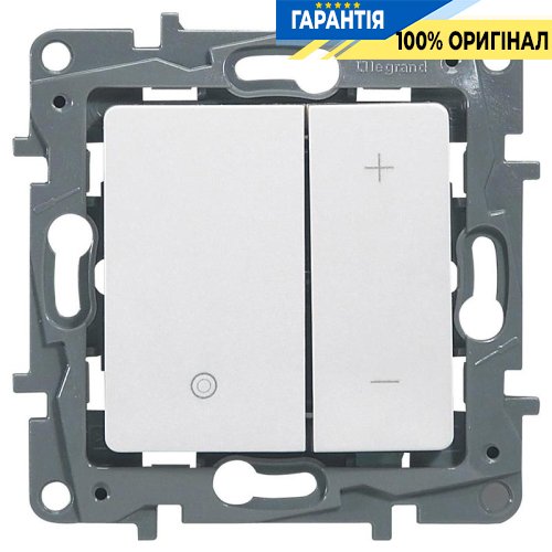Димер кнопковий 400 Ватт, Legrand Etika 672218, «білий»