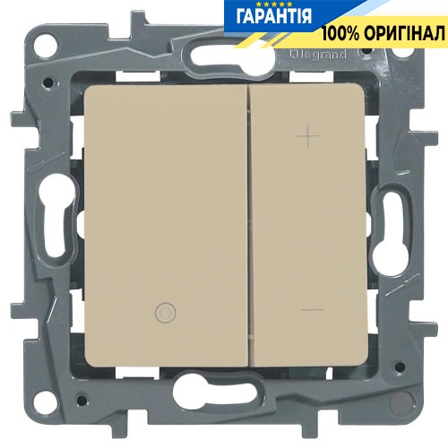 Диммер кнопочный 400 Ватт, Legrand Etika 672318 «слоновая кость»