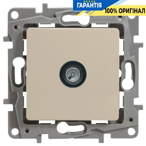 Розетка телевизионная TV «оконечная» Legrand Etika 672365 слоновая кость