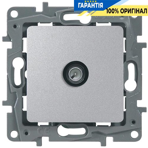 Розетка телевизионная TV «оконечная» Legrand Etika 672465 алюминий