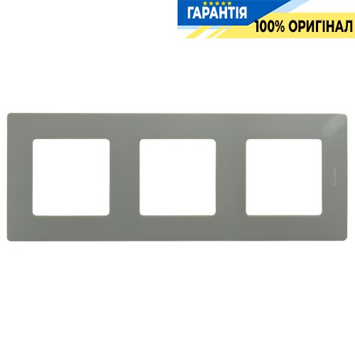 Рамка 3-постовая Legrand Etika 672523, «светлая галька»