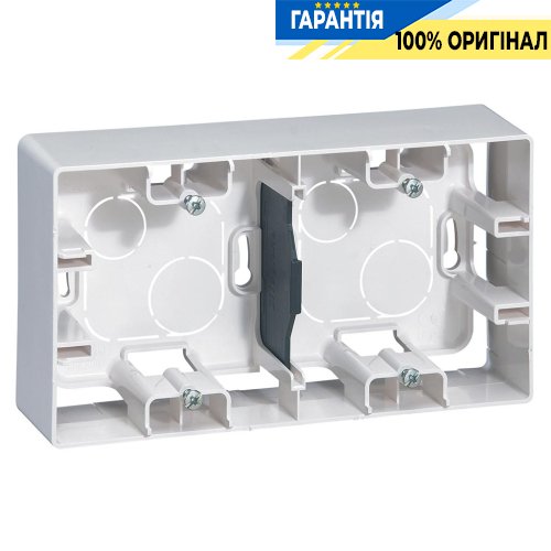 Коробка для накладного монтажу 2-постова Legrand Etika 672530, «білий»