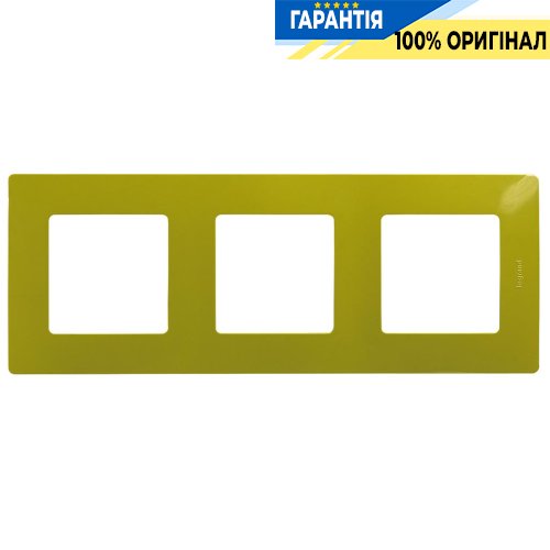 Рамка 3-постовая Legrand Etika 672543, «зеленый папоротник»