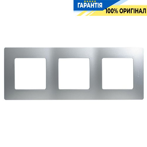 Рамка 3-а Legrand Etika 672553, «алюміній»