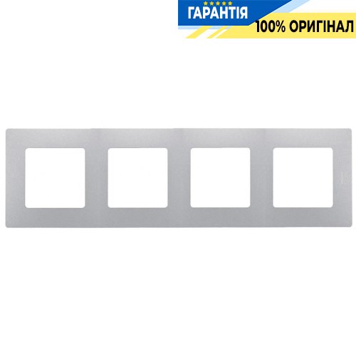 Рамка 4-а Legrand Etika 672554, «алюміній»