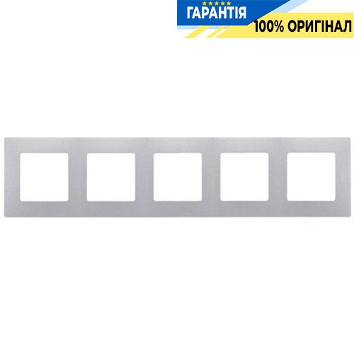 Рамка 5-постовая Legrand Etika 672555, «алюминий»