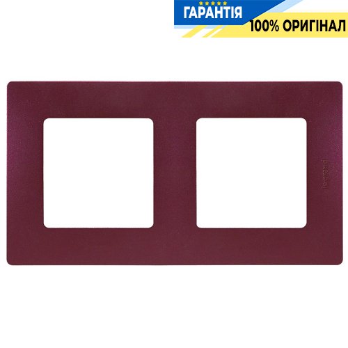 Рамка 2-постовая Legrand Etika 672562, «сливовый»