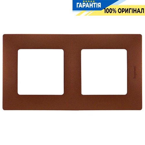 Рамка 2-постовая Legrand Etika 672572, «какао»