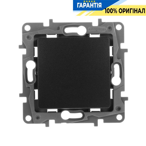 Переключатель промежуточный «крест» 1-клавишный, Legrand Etika 672609 «антрацит»