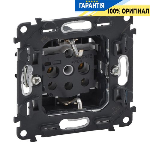 Механізм розетки із заземленням, Legrand in'Matic 753025, гвинтові клеми