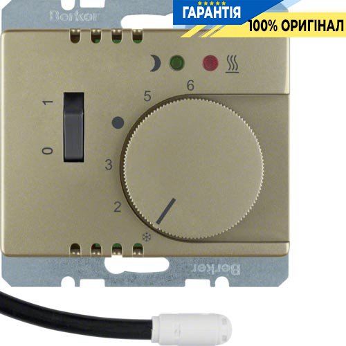 Регулятор температуры пола, с датчиком, 250В, бронзовый лак, ARSYS, Berker 20349011