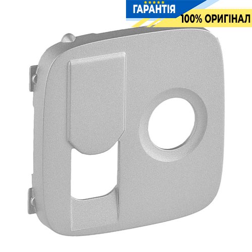 Лицьова панель розетки TV-RJ45, Legrand Valena Allure 754837, алюміній