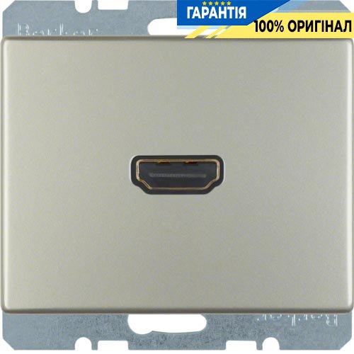 HDMI-розетка, нержавіюча сталь, Berker Arsys 3315429004