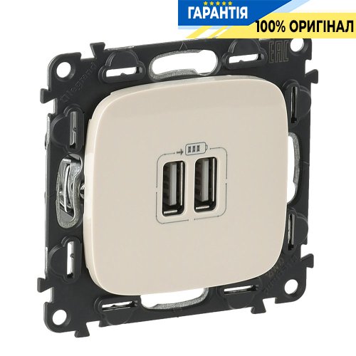 Розетка 2-а USB для зарядки, Legrand Valena Allure 754996, слонова кістка