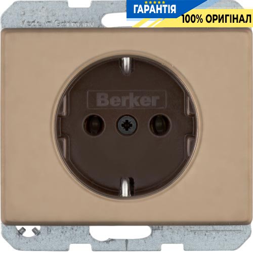 Розетка с з/к, бронза, 16А/250В ARSYS, Berker 47140001