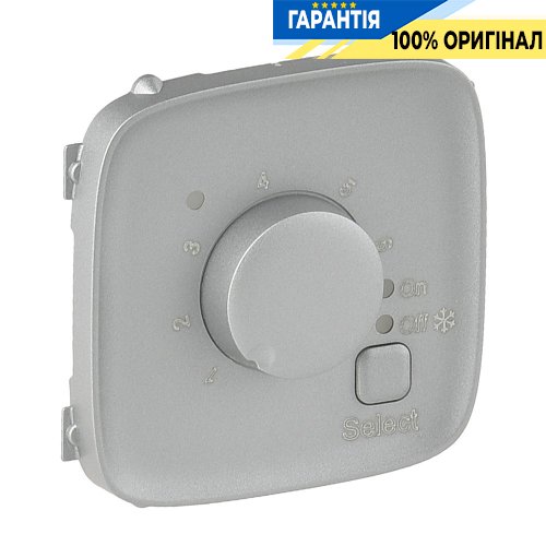 Лицьова панель для термостата теплої підлоги, Legrand Valena Allure 755327, алюміній