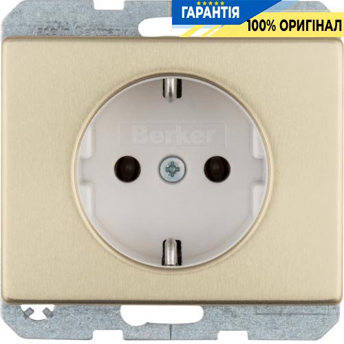 Розетка с з/к, золото, 16А/250В ARSYS, Berker 47140002