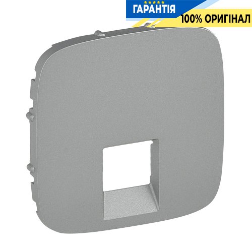 Лицевая панель для розетки RJ45/RJ11, Legrand Valena Allure 755417, алюминий