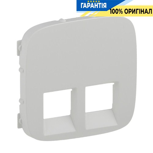 Лицьова панель для розетки 2x RJ45, Legrand Valena Allure 755425, білий