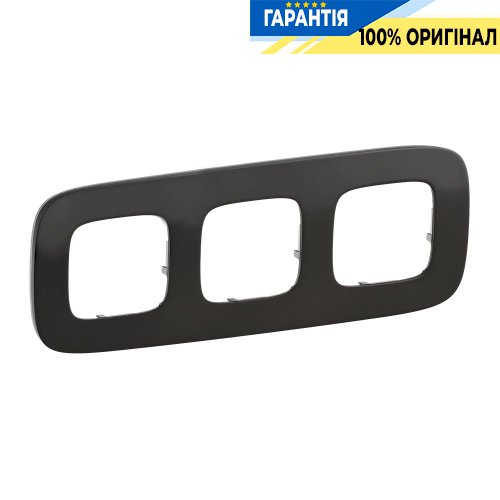 Рамка 3-ая, Legrand Valena Allure 755513, чёрная сталь