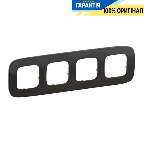 Рамка 4-а, Legrand Valena Allure 755514, чорна сталь