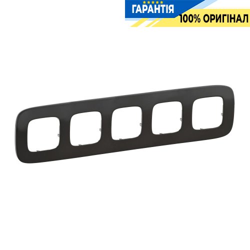 Рамка 5-а, Legrand Valena Allure 755515, чорна сталь