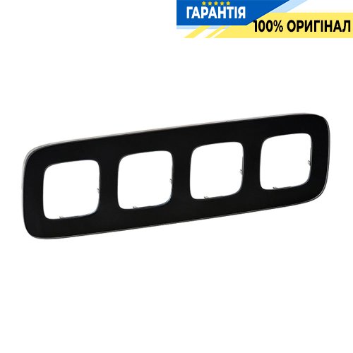 Рамка 4-а, Legrand Valena Allure 755534, чорне скло