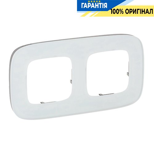 Рамка 2-а, Legrand Valena Allure 755542, біле скло