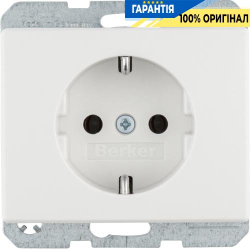Розетка з з/к, полярно-біла, 16А / 250В Berker ARSYS 47150069