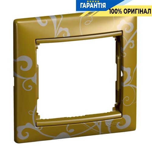 Рамка установочная 1-я Legrand Valena 770020, «золото Барокко»