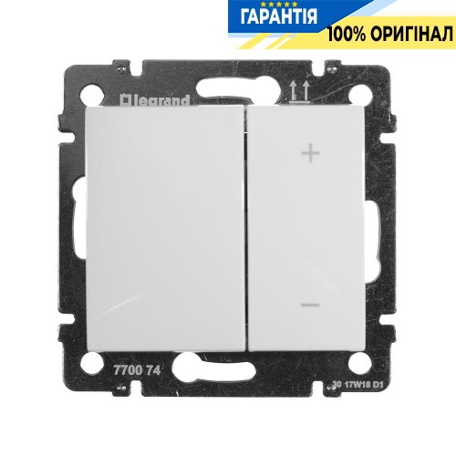 Диммер (светорегулятор) нажимной универсальный 40-400 Ватт 770062 Legrand Valena, белый