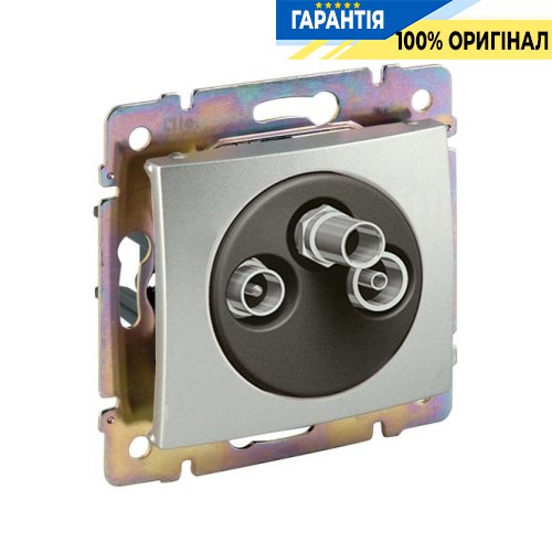 Розетка TV-FM-SAT (телевизионная) простая 1,5 дБ Legrand Valena 770135, алюминий