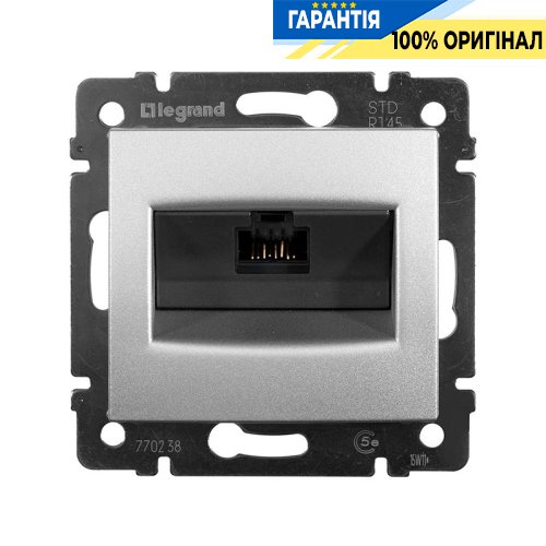 Комп'ютерна розетка 1хRJ45 5кат UTP Legrand Valena 770238, алюміній