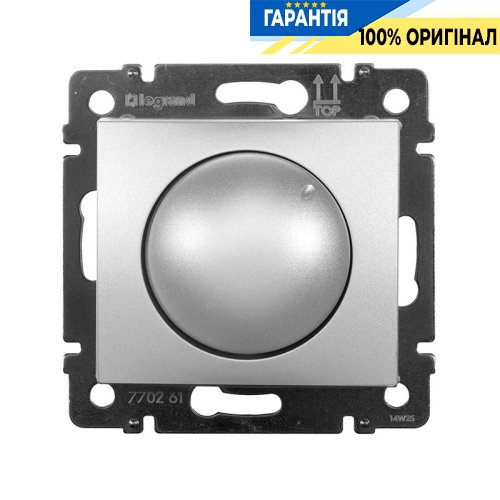 Диммер (светорегулятор) поворотный 40-400W 770261 Legrand Valena, алюминий
