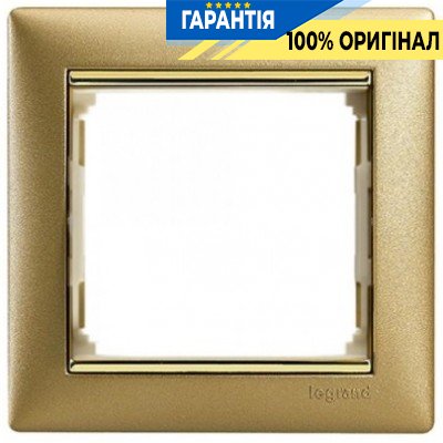 Рамка установочная 1-я Legrand Valena 770301, «матовое золото»