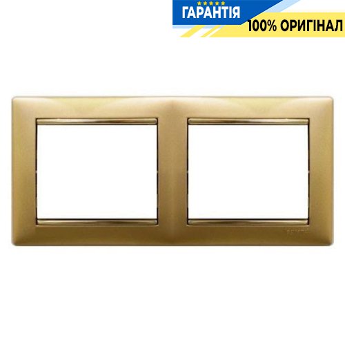 Рамка установочная 2-я Legrand Valena 770302, «матовое золото»