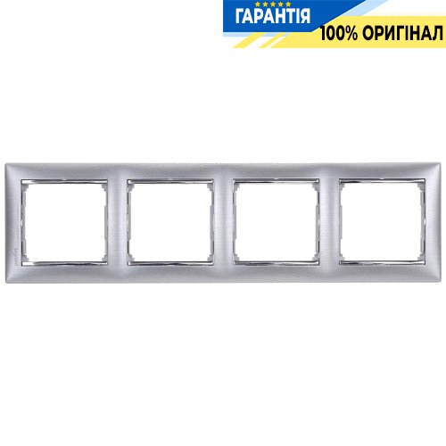 Рамка установча 4-а Legrand Valena 770334, «алюміній матовий»
