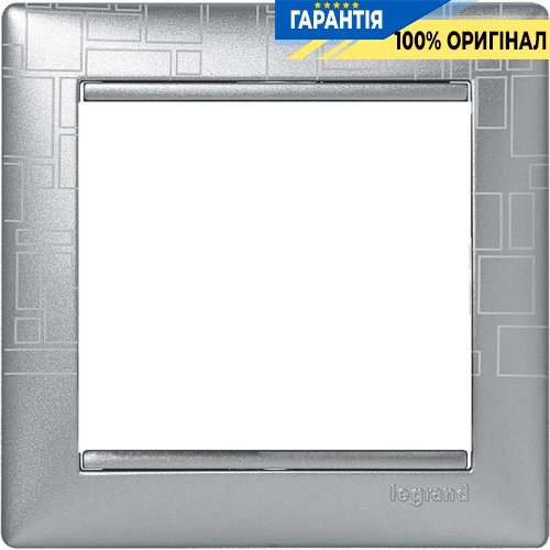 Рамка установча 1-а Legrand Valena 770341, «алюміній модерн»