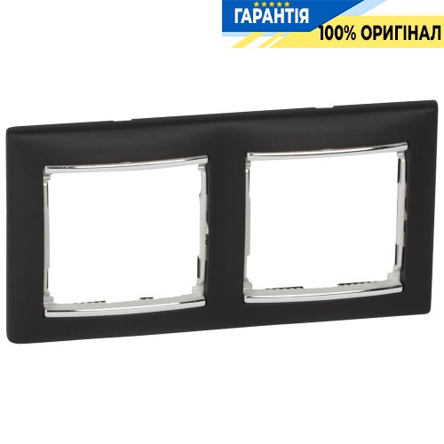 Рамка установча 2-а Legrand Valena 770392, «ноктюрн / срібло»