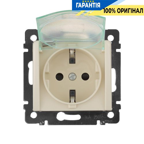 Розетка с заземляющим контактом и крышкой IP44 Legrand Valena 774120, слоновая кость