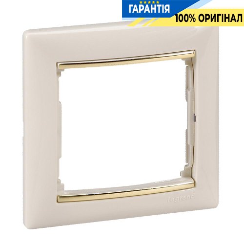 Рамка установча 1-а Legrand Valena 774151, Слонова кістка / Золото