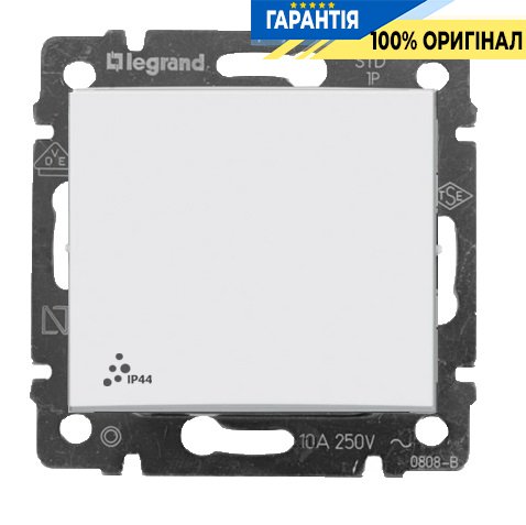 Вимикач 1-клавішний IP-44 Legrand Valena 774201, Білий