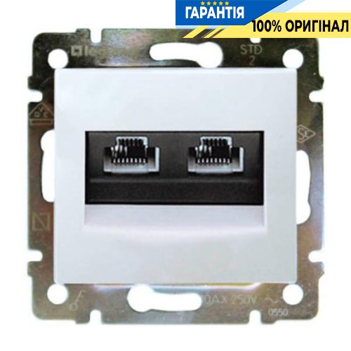 Комп'ютерна розетка 2хRJ45 5кат UTP Legrand Valena 774239, Білий