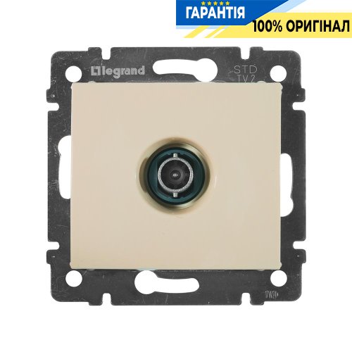 Розетка TV (телевизионная) оконечная 10 дБ Legrand Valena 774330, слоновая кость