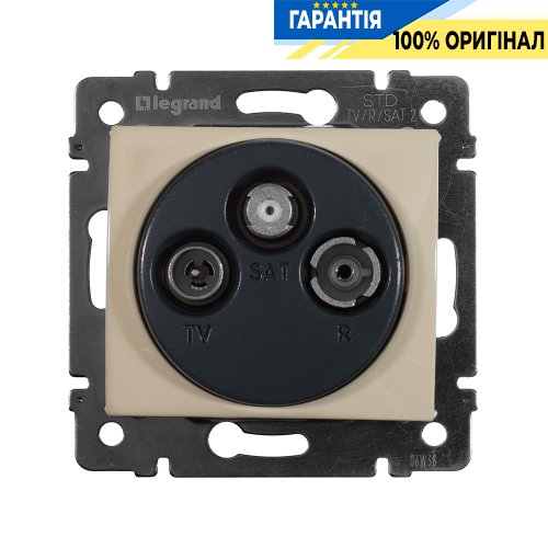 Розетка TV-FM-SAT (телевизионная) оконечная 11 дБ Legrand Valena 774336, слоновая кость