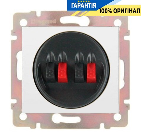 Розетка двойная для колонок Legrand Valena 774424, белый