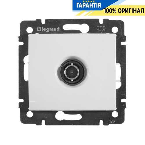 Розетка TV (телевизионная) простая 1,5 дБ Legrand Valena 774429, белый