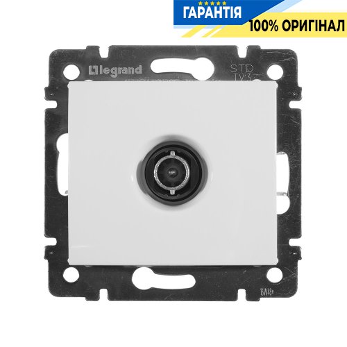 Розетка TV (телевизионная) проходная 14 дБ Legrand Valena 774431, белый